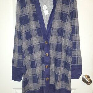 Maurices L. Super-soft, hooded cardigan. NWT